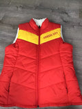 Kansas City Chiefs Women's Reversible Vest Red Yellow Fuzzy