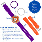 Clemson Tigers Unisex Colors Watch Gift Set
