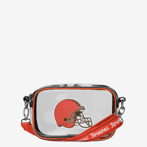 Cleveland Browns Team Stripe Clear Crossbody Bag