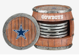 Dallas Cowboys 5 Pack Barrel Coaster Set