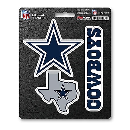 Dallas Cowboys Decals, 3-Pack