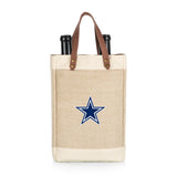 Dallas Cowboys - Pinot Jute 2 Bottle Insulated Wine Bag