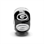 Georgia Bead Charm - Black Logo Stripe