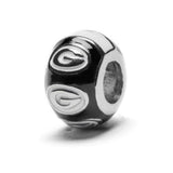 Georgia Bead Charm - Black Logo Stripe