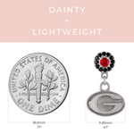Georgia Metal G Logo Crystal Drop Earrings
