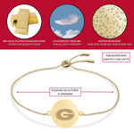 Georgia G Logo Coin Bolo Bracelet - 18K Gold Dipped