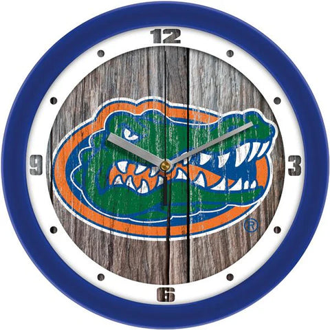 Florida Gators - Weathered Wood Wall Clock