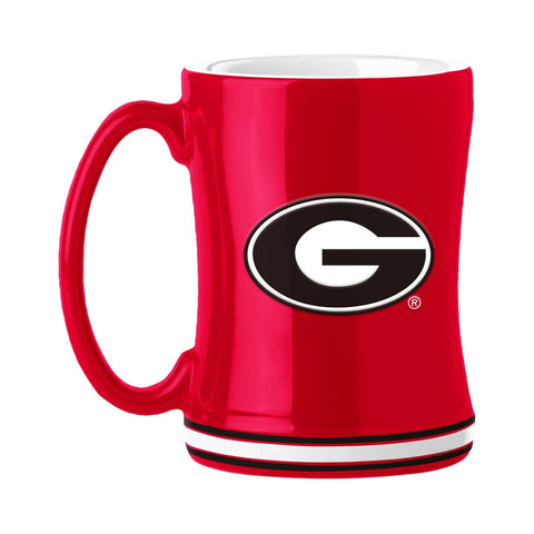 Georgia Bulldogs Sculpted Relief Mug - Red