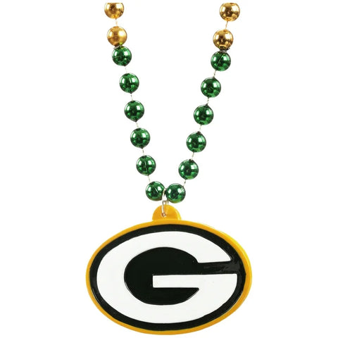 Green Bay Packers Sports Beads with Medallion