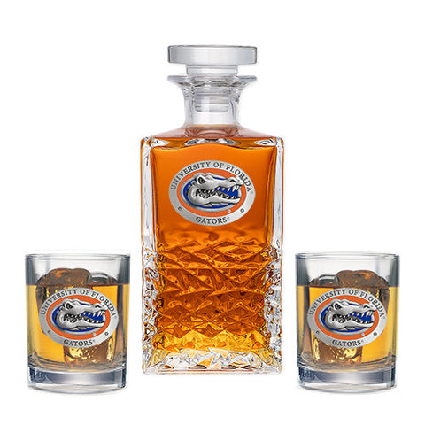 University of Florida Heritage Decanter with 2 Glasses
