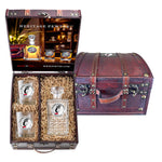 University of Cincinnati Heritage Decanter and 2 Glasses with Chest Box