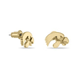 Iowa Tigerhawk Gold Plated Studs
