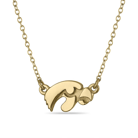 Iowa Tigerhawk Gold Plated Necklace
