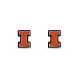 Illinois Orange Block I Studs
