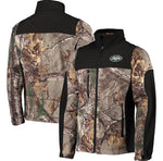 Men's Dunbrooke Realtree Camo/Black New York Jets Circle Hunter Softshell Full-Zip Jacket