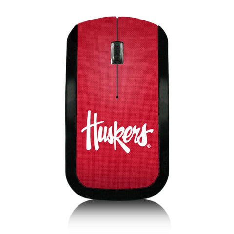 Nebraska Huskers Solid Wireless Mouse-0