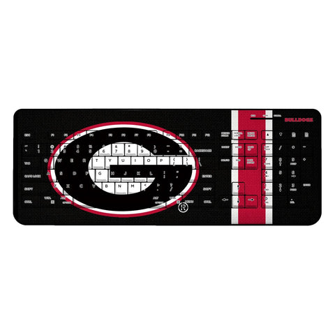 Georgia Bulldogs Stripe Wireless USB Keyboard-0