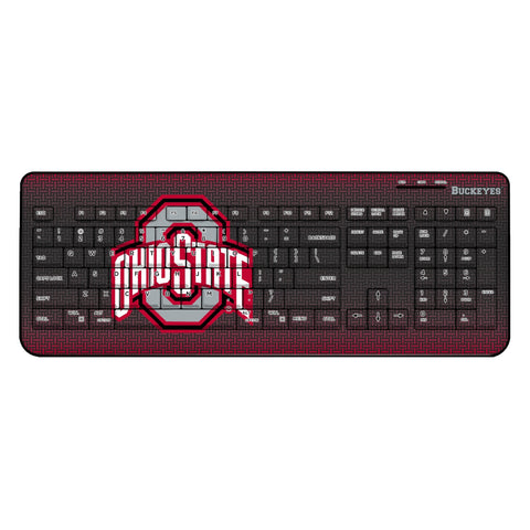 Ohio State Buckeyes Linen Wireless USB Keyboard-0