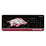 University of Arkansas Fayetteville Razorbacks Personalized Endzone Solid Wireless USB Keyboard