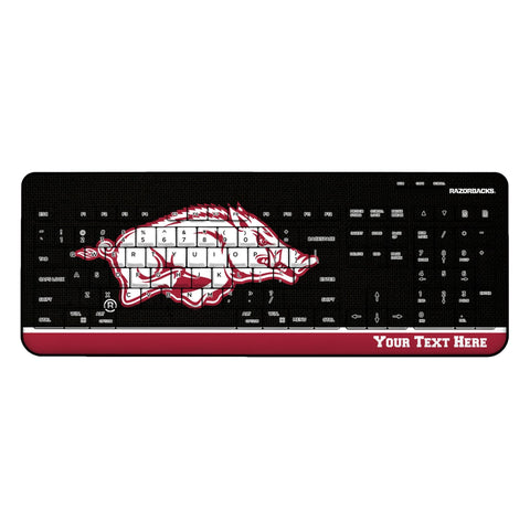 University of Arkansas Fayetteville Razorbacks Personalized Endzone Solid Wireless USB Keyboard
