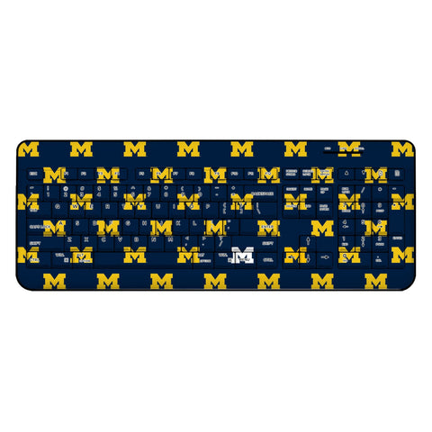 University of Michigan Wolverines Fashion Pattern Wireless USB Keyboard
