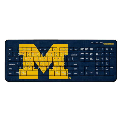 Michigan Wolverines Solid Wireless USB Keyboard-0