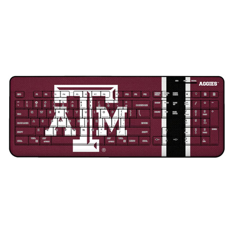 Texas A&M Aggies Stripe Wireless USB Keyboard-0
