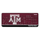 Texas A&M University Aggies Personalized Endzone Solid Wireless USB Keyboard