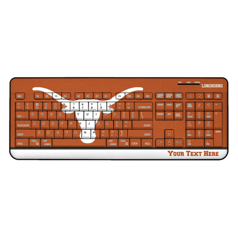 University of Texas Longhorns Personalized Endzone Solid Wireless USB Keyboard