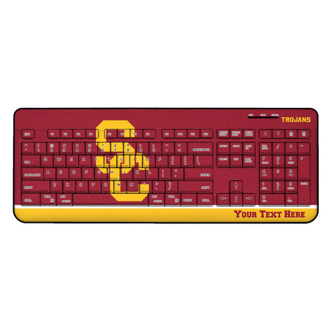 University of Southern California Trojans Personalized Endzone Solid Wireless USB Keyboard