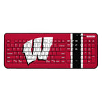 Wisconsin Badgers Stripe Wireless USB Keyboard-0