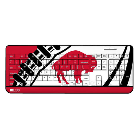 Buffalo Bills Historic Collection Passtime Wireless USB Keyboard-0