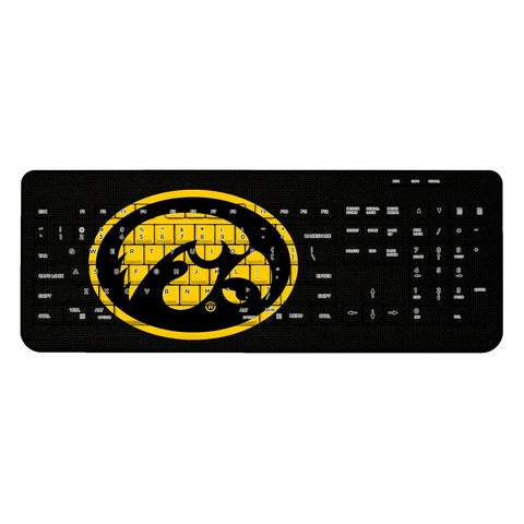 Iowa Hawkeyes Solid Wireless USB Keyboard-0