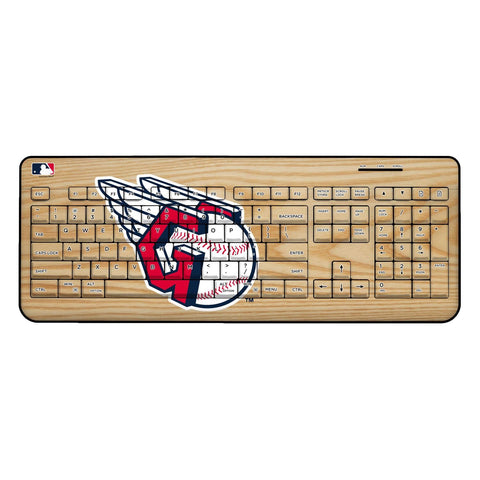 Cleveland Guardians Baseball Bat Wireless USB Keyboard-0