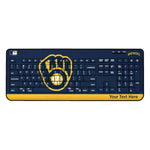 Milwaukee Brewers Personalized Endzone Solid Wireless USB Keyboard