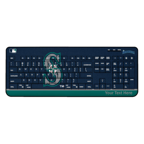 Seattle Mariners Personalized Endzone Solid Wireless USB Keyboard