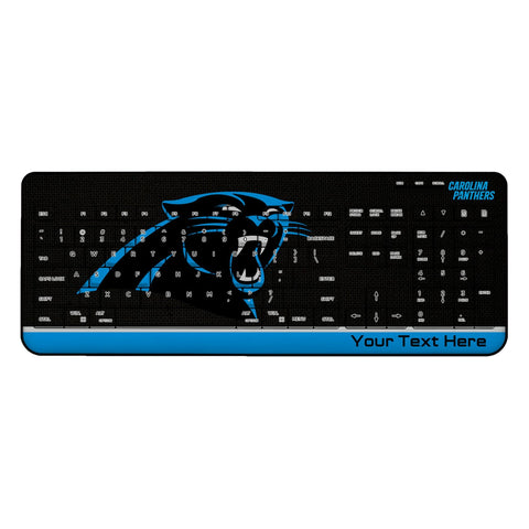 Carolina Panthers Personalized Endzone Solid Wireless USB Keyboard