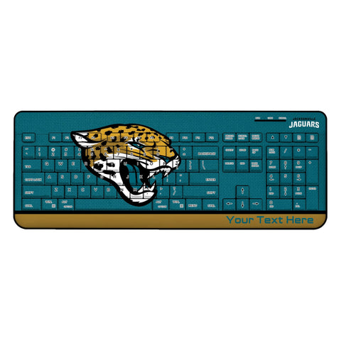 Jacksonville Jaguars Personalized Endzone Solid Wireless USB Keyboard