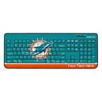 Miami Dolphins Personalized Endzone Solid Wireless USB Keyboard