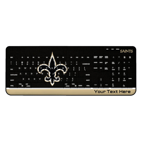 New Orleans Saints Personalized Endzone Solid Wireless USB Keyboard