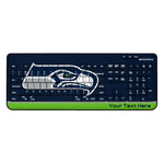 Seattle Seahawks Personalized Endzone Solid Wireless USB Keyboard