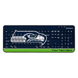 Seattle Seahawks Personalized Endzone Solid Wireless USB Keyboard