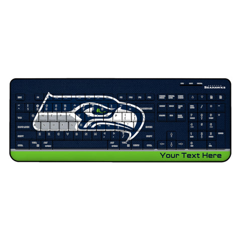 Seattle Seahawks Personalized Endzone Solid Wireless USB Keyboard