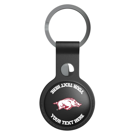 University of Arkansas Fayetteville Razorbacks Personalized Insignia Black Airtag Holder