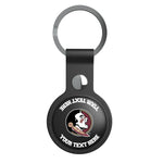 Florida State University Seminoles Personalized Insignia Black Airtag Holder