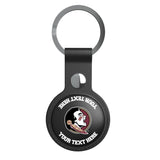 Florida State University Seminoles Personalized Insignia Black Airtag Holder