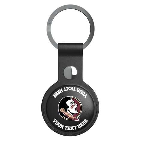 Florida State University Seminoles Personalized Insignia Black Airtag Holder