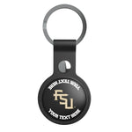 Florida State University Seminoles Athletic Wordmark Personalized Insignia Black Airtag Holder