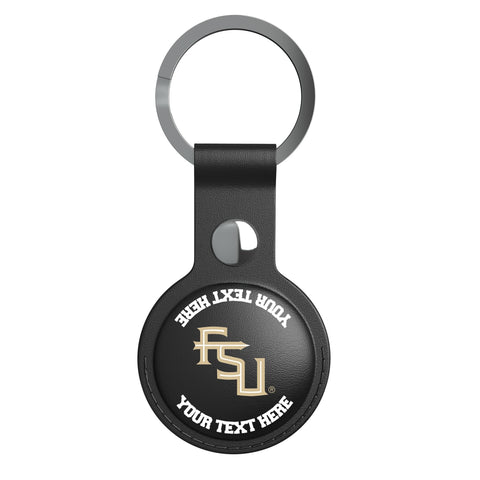 Florida State University Seminoles Athletic Wordmark Personalized Insignia Black Airtag Holder