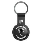 Atlanta Falcons Classic Personalized Insignia Black Airtag Holder